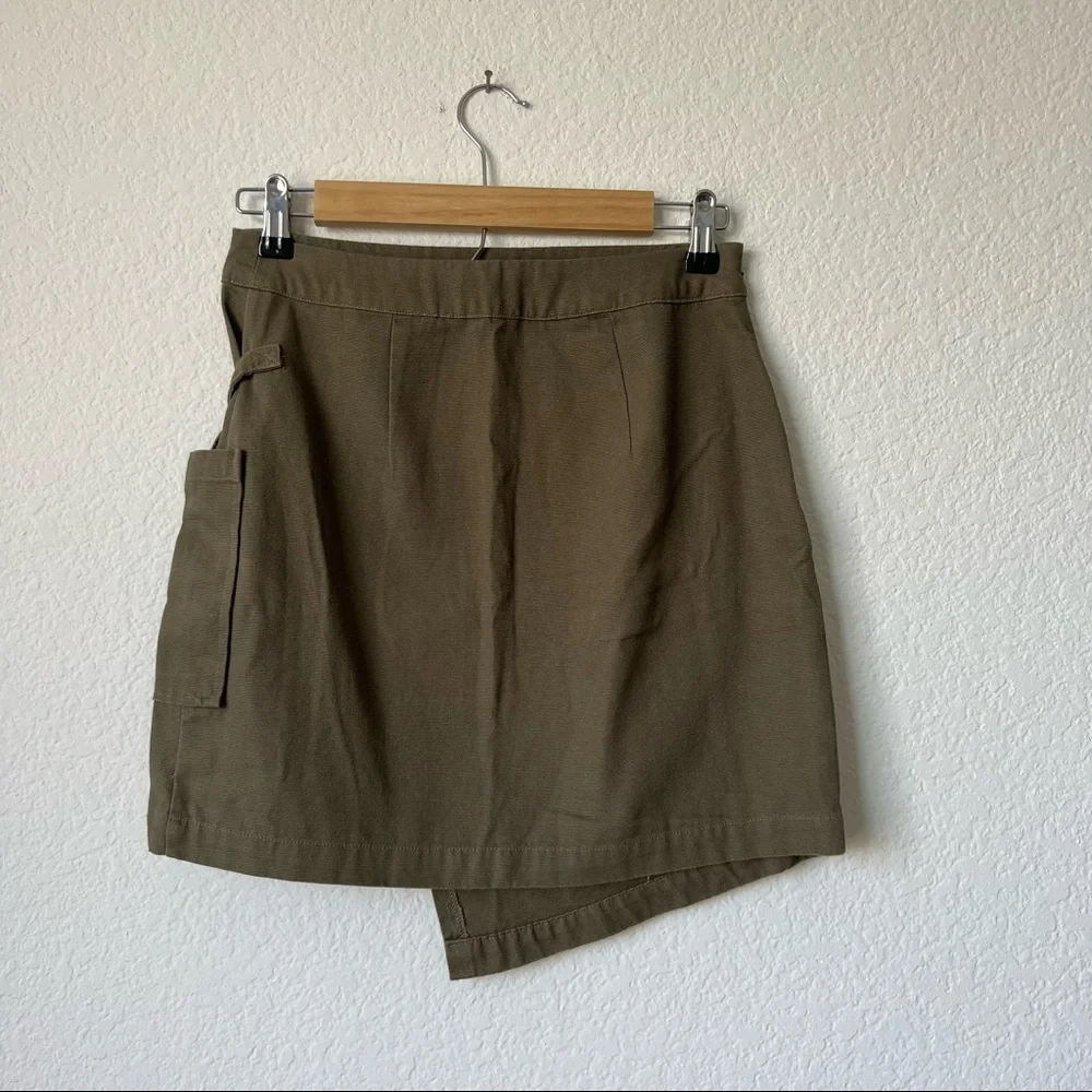 Urban Outfitters Green Khaki Cargo Skirt